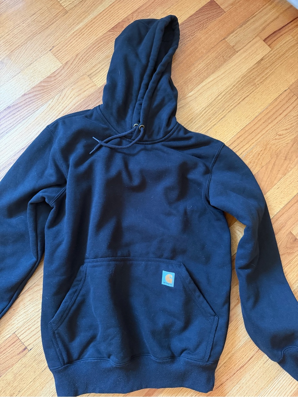 Carhartt Men's Black Hooded Work Sweatshirt sz small NwoT